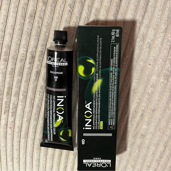 L’Oreal inoa hair dye permanent color no ammonia light blonde 8 8n new - Picture 1 of 3
